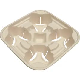 Cup Carrier 4 Compartment Plant Fiber Unbleached 600/Case