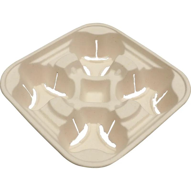 Cup Carrier 4 Compartment Plant Fiber Unbleached 600/Case