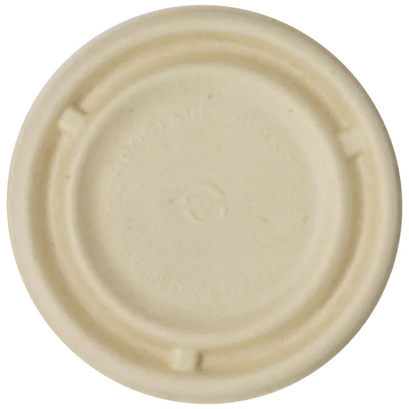 Lid Plant Fiber For 4 OZ Portion Cup Unbleached 1000/Case