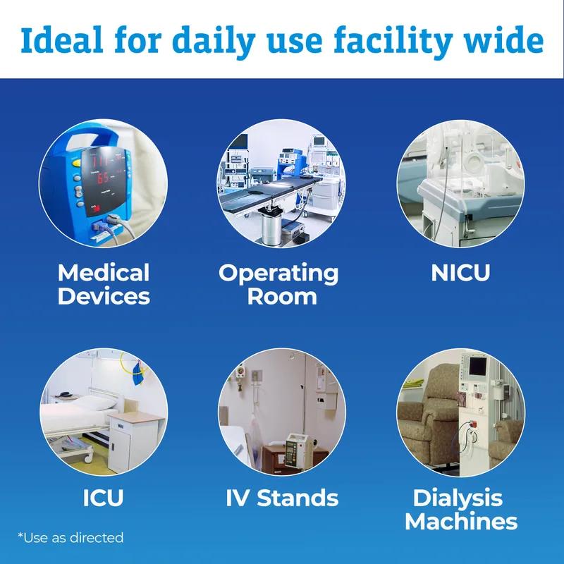 Clorox Healthcare® Hydrogen Peroxide Unscented One-Step Disinfectant Multi Surface Wipe 155 Count/Pack 6 Packs/Case