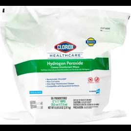 Clorox Healthcare® Hydrogen Peroxide Unscented One-Step Disinfectant Multi Surface Wipe 185 Count/Pack 2 Packs/Case