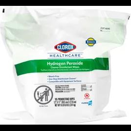 Clorox Healthcare® Hydrogen Peroxide Unscented One-Step Disinfectant Multi Surface Wipe 185 Count/Pack 2 Packs/Case