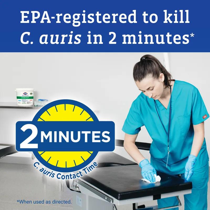 Clorox Healthcare® Hydrogen Peroxide Unscented One-Step Disinfectant Multi Surface Wipe 185 Count/Pack 2 Packs/Case