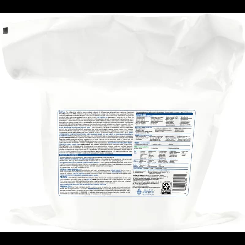 Clorox Healthcare® Hydrogen Peroxide Unscented 1-Step Disinfectant Clnr Multi Surf Wipe Rfll 185 Count/Pack 2 Packs/Case