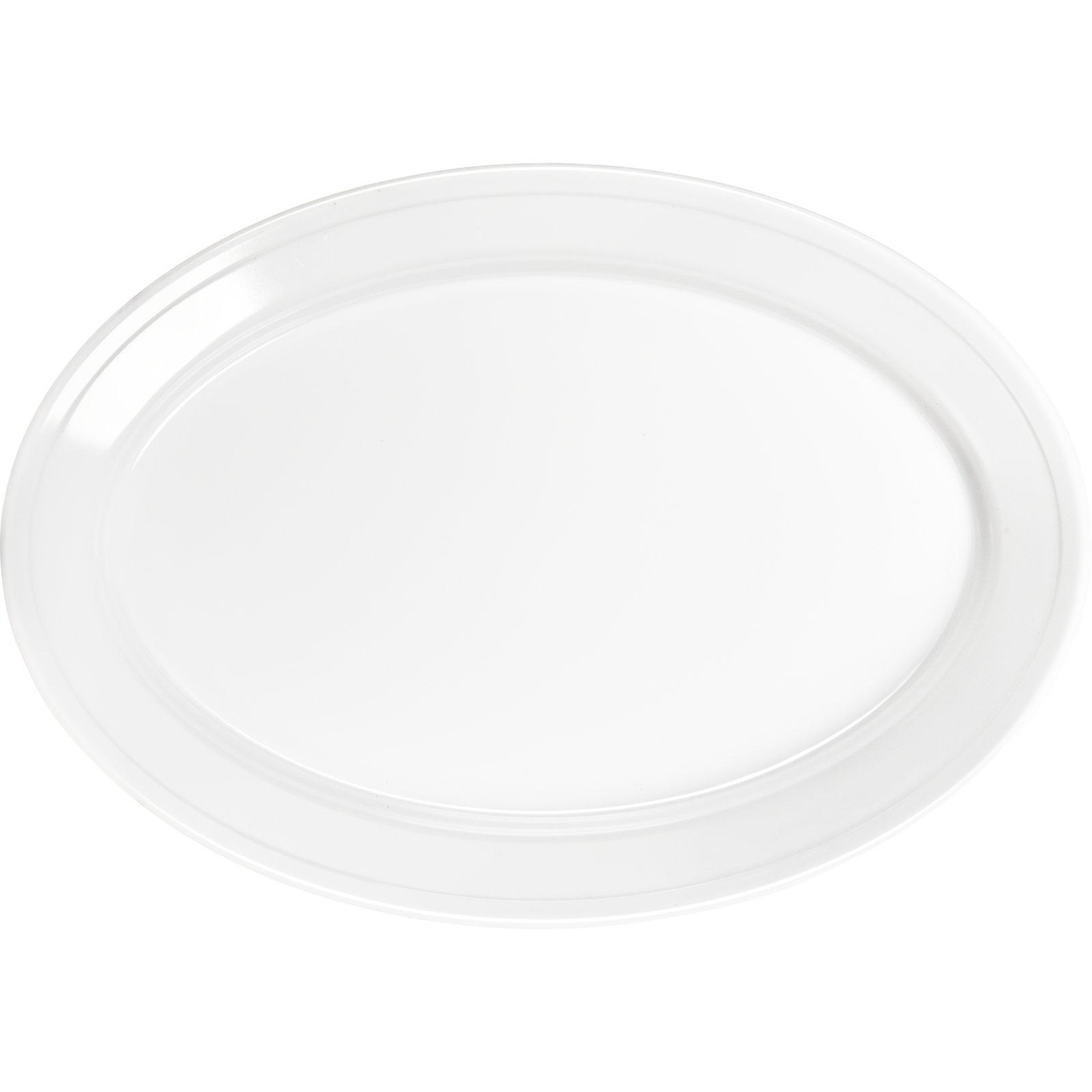 Platter 12X8.50X1.07 IN Melamine White Oval 12/Case