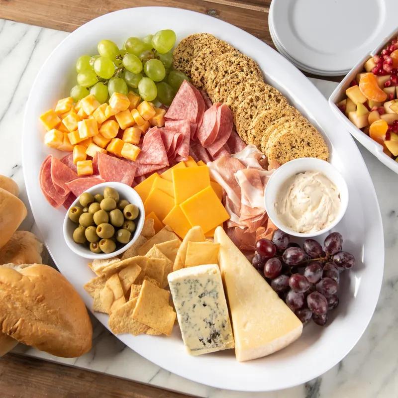 Platter 12X8.50X1.07 IN Melamine White Oval 12/Case