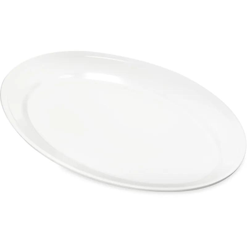 Platter 12X8.50X1.07 IN Melamine White Oval 12/Case