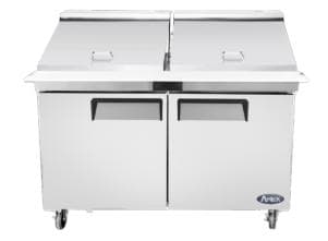 Sandwich & Salad Prep Table 34X60.2X46.63 IN Stainless Steel 2 Sections 1/Each
