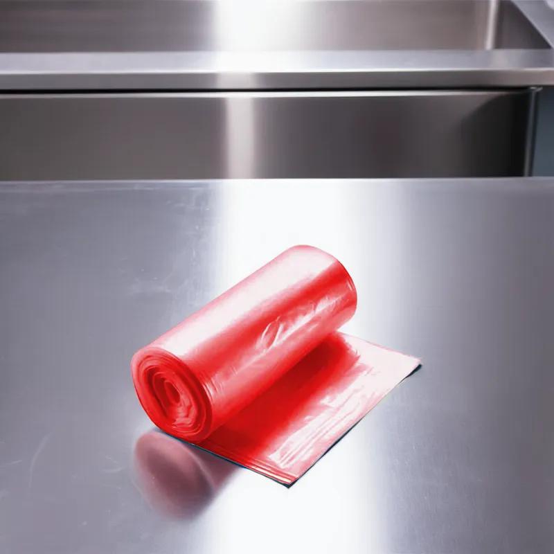 Victoria Bay Can Liner Biohazard Bag 40X46 IN 45 GAL Red LLDPE 1.3MIL Roll 20 Count/Roll 5 Rolls/Case