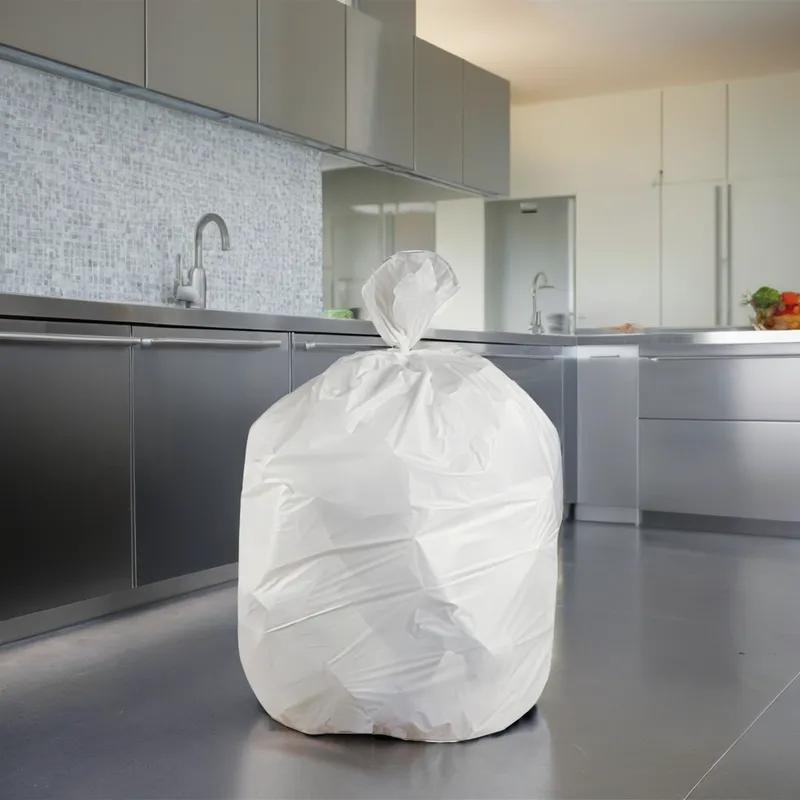 Victoria Bay Can Liner 40X46 IN 40-45 GAL Opaque White LLDPE 1MIL Roll 20 Count/Roll 5 Rolls/Case