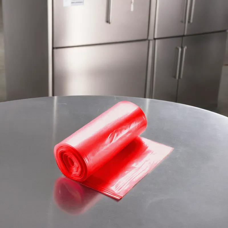 Victoria Bay Can Liner Biohazard Bag 37X50 IN 40 GAL Red LLDPE 2MIL Roll 10 Count/Roll 10 Rolls/Case