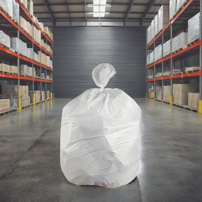 Victoria Bay Can Liner 43X46 IN 56 GAL White LLDPE 1.2MIL 20 Count/Roll 5 Rolls/Case