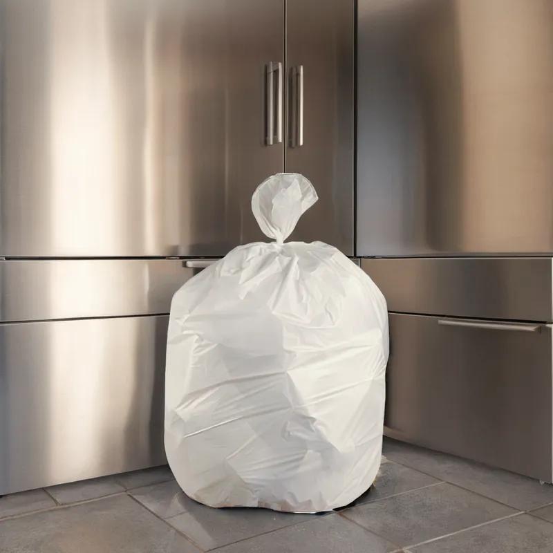 Victoria Bay Can Liner 38X58 IN 55 GAL White LLDPE 1MIL Roll 10 Count/Roll 10 Rolls/Case