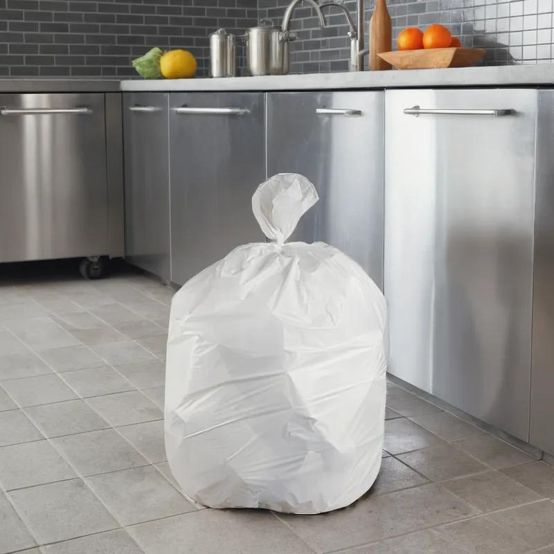 Victoria Bay Can Liner 38X58 IN 55 GAL White LLDPE 1MIL Roll 10 Count/Roll 10 Rolls/Case