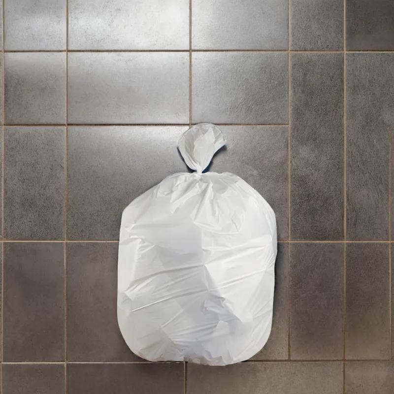 Victoria Bay Can Liner 38X58 IN 55 GAL White LLDPE 1MIL Roll 10 Count/Roll 10 Rolls/Case