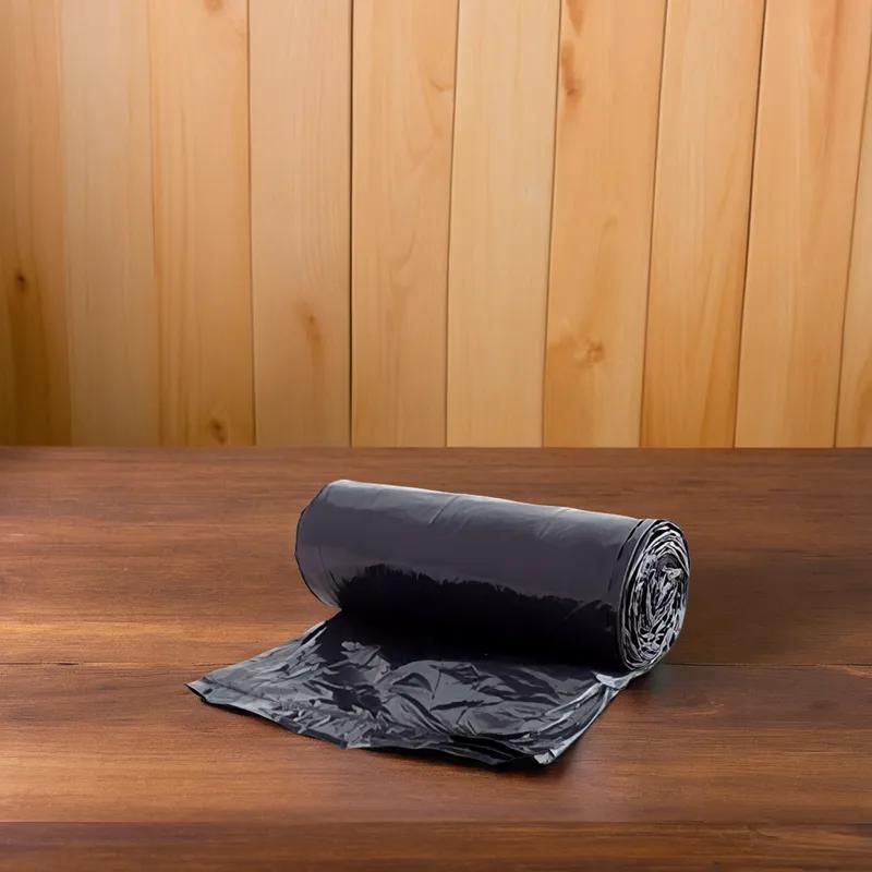 Victoria Bay Can Liner 46X50 IN 60 GAL Black LLDPE 1.5MIL Roll 10 Count/Roll 10 Rolls/Case