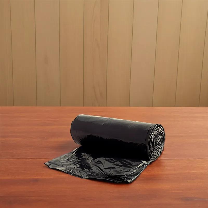 Victoria Bay Can Liner 46X50 IN 60 GAL Black LLDPE 1.5MIL Roll 10 Count/Roll 10 Rolls/Case