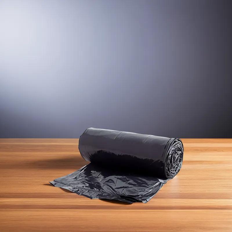 Victoria Bay Can Liner 46X50 IN 60 GAL Black LLDPE 1.5MIL Roll 10 Count/Roll 10 Rolls/Case