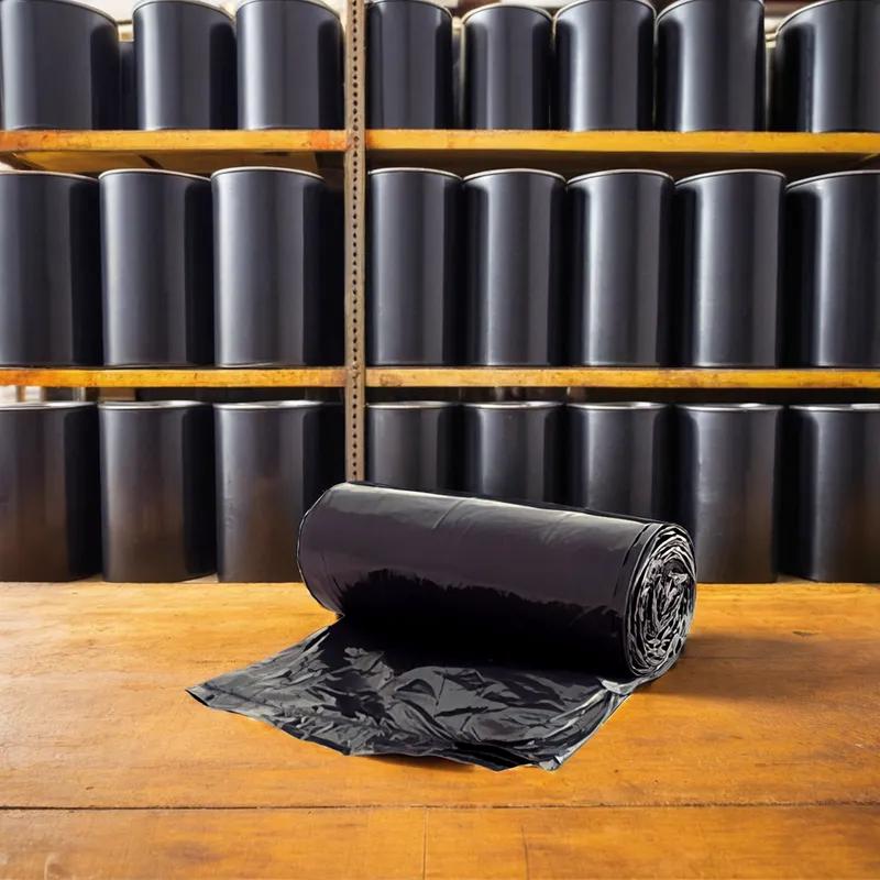 Victoria Bay Can Liner 40X58 IN 60 GAL Black LLDPE 2MIL Roll 20 Count/Roll 5 Rolls/Case 100 Count/Case