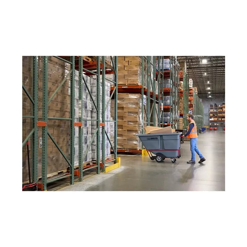 Brute® Utility Tilt Truck 72.50X34.00X44.63 IN 1 Cubic Yard Gray Standard Duty Rotomolded 1/Each