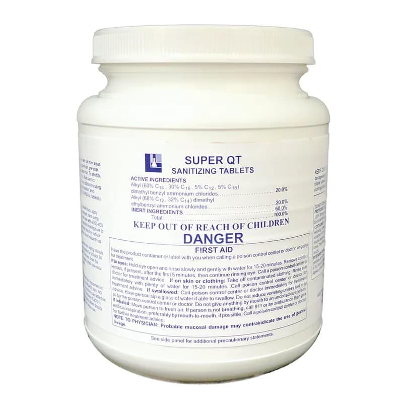 Super Quat Disinfectant Tablet 500 Count/Pack 2 Packs/Case 1000 Count/Case