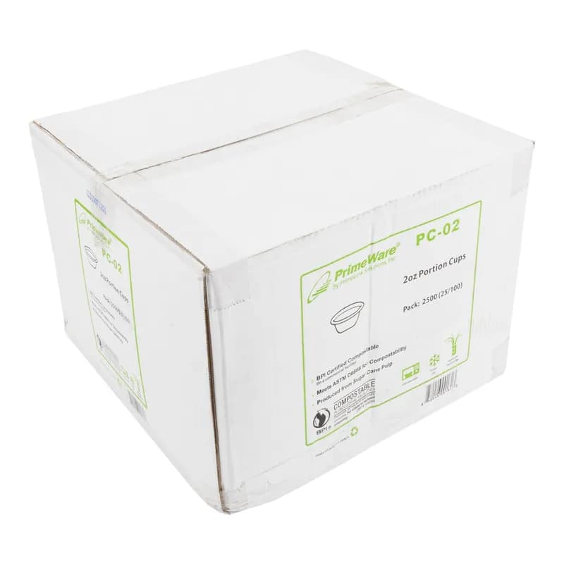 PrimeWare® Souffle & Portion Cup 2 OZ Sugarcane 2500/Case