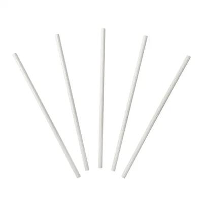 Jumbo Straw 7.75 IN Paper White Unwrapped 500 Count/Pack 8 Packs/Case 4000 Count/Case