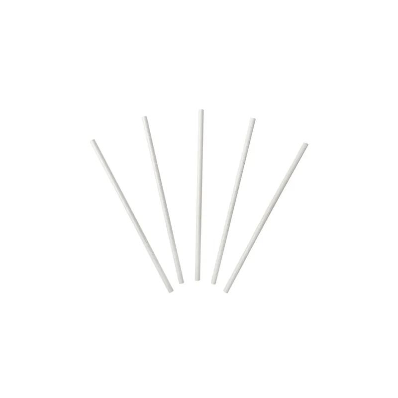 Jumbo Straw 7.75 IN Paper White Unwrapped 500 Count/Pack 8 Packs/Case 4000 Count/Case