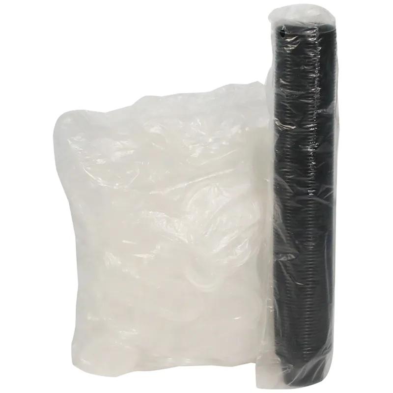 Souffle & Portion Cup Lid Combo 1 OZ PP Black Clear Oval Stackable Leak Resistant 1000/Case