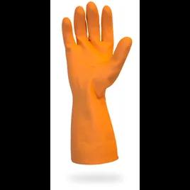 Gloves Medium (MED) 12 IN Orange 28MIL Neoprene Latex Blend Reusable Flock Lined 12/Dozen