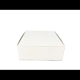 Bakery Box 12X12X5 IN White Square Lock Corner 100/Case