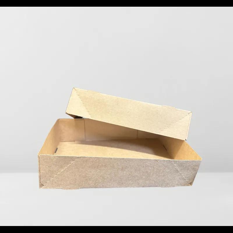 Snap-Up Take-Out Tray Base & Lid Combo 8.5X5.75X2 IN Kraft With Feet 500/Case