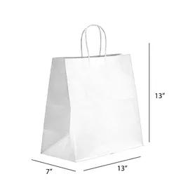 Shopper Bag 13X7X13 IN White With Cord Handle Closure 250/Case