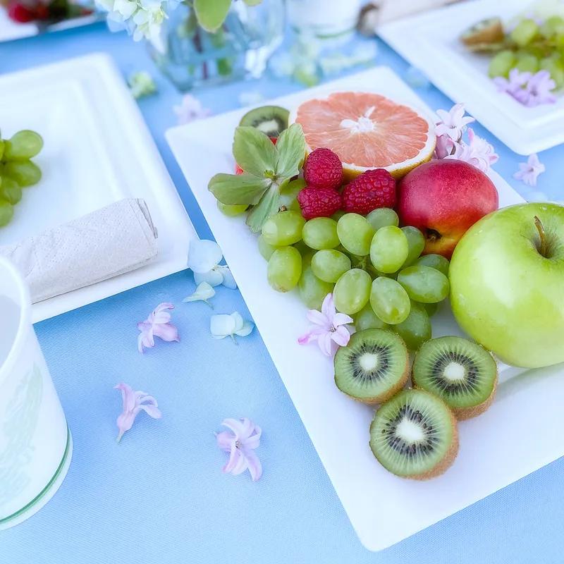 Plate 10X5 IN Sugarcane Rectangle 125 Count/Bag 4 Bags/Case