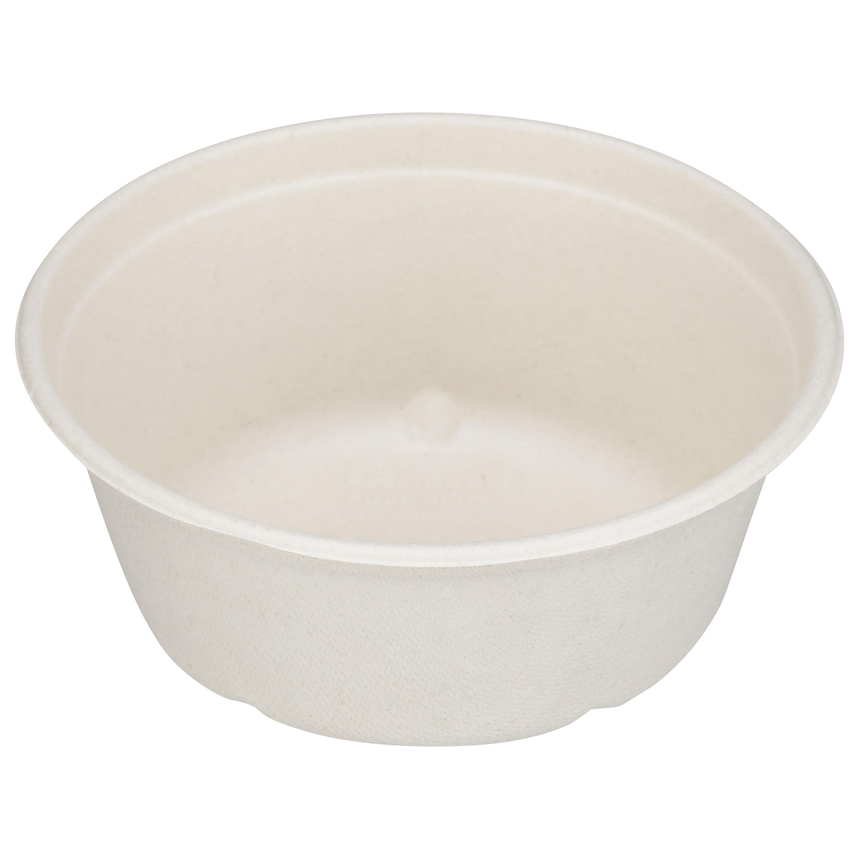 Pulp Plus™ Bowl 16 OZ Pulp Fiber Natural Round Shallow Wide 500/Case