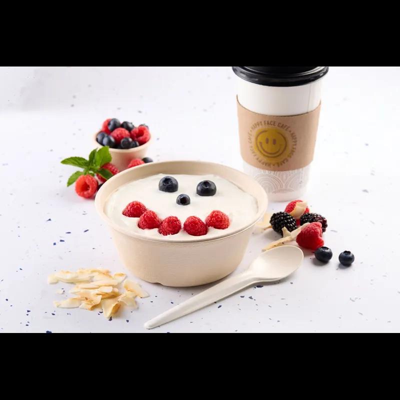 Pulp Plus™ Bowl 16 OZ Pulp Fiber Natural Round Shallow Wide 500/Case