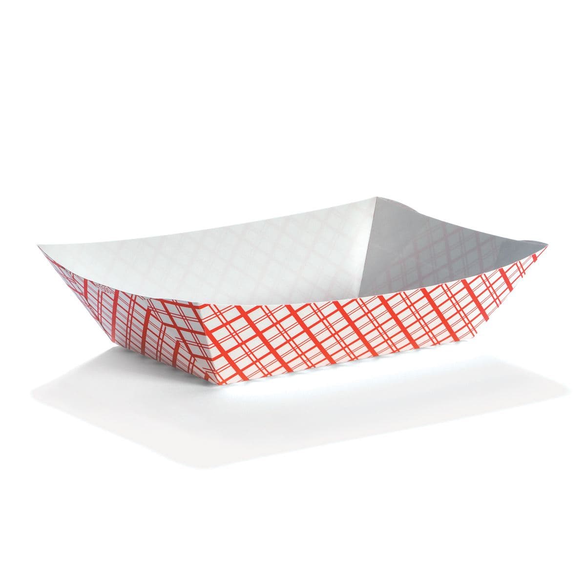#5 Food Tray 5 LB Paperboard Red White Plaid 500/Case