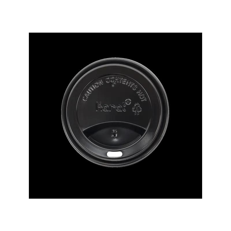 Karat® Lid PP Black For 10-20 FLOZ Cup Sip Through 100 Count/Pack 10 Packs/Case 1000 Count/Case