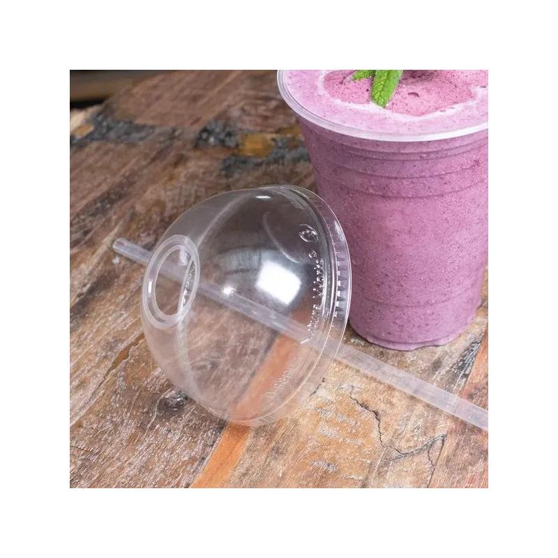Karat Earth Lid Dome White For 12-24 FLOZ Cold PLA Cold Cup 1000/Case