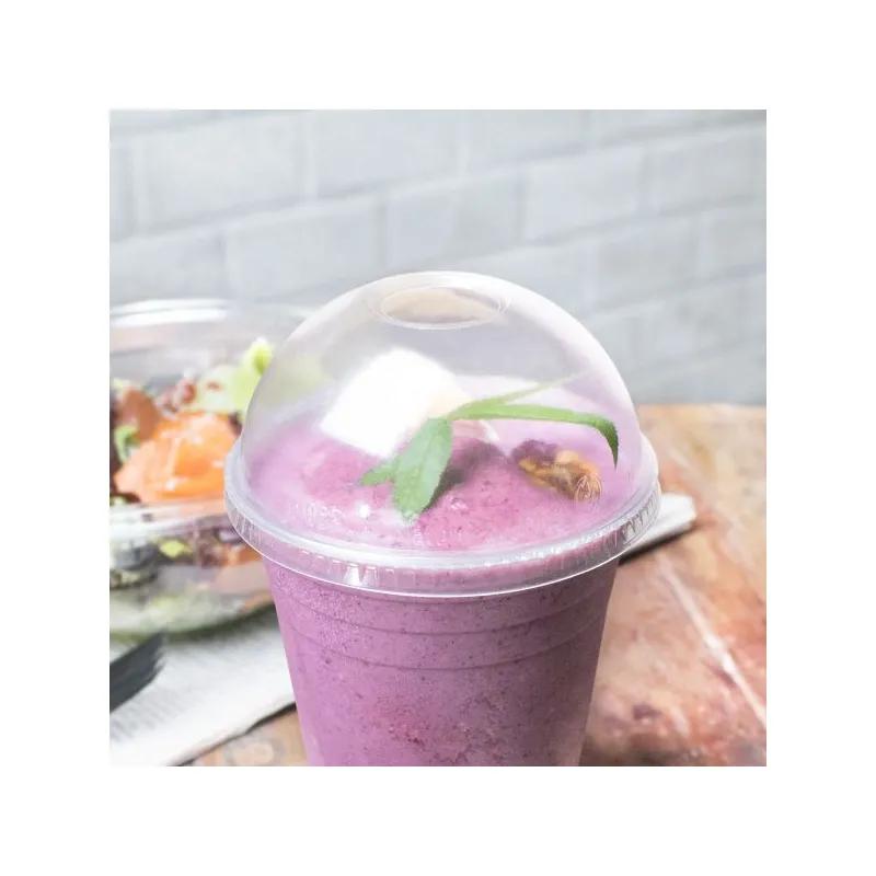 Karat Earth Lid Dome White For 12-24 FLOZ Cold PLA Cold Cup 1000/Case