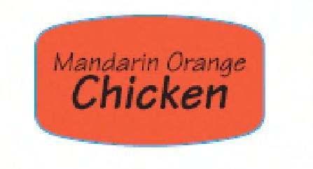 Mandarin Orange Chicken Label 1000/Roll