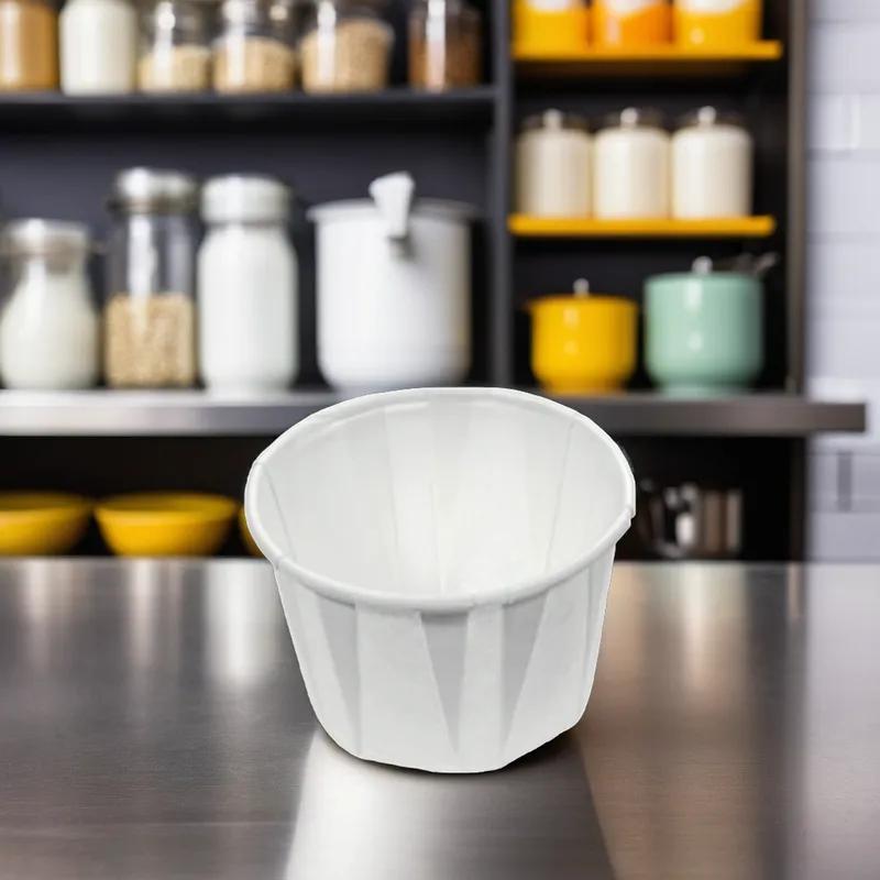 Souffle & Portion Cup 1.25 OZ Paper White 5000/Case