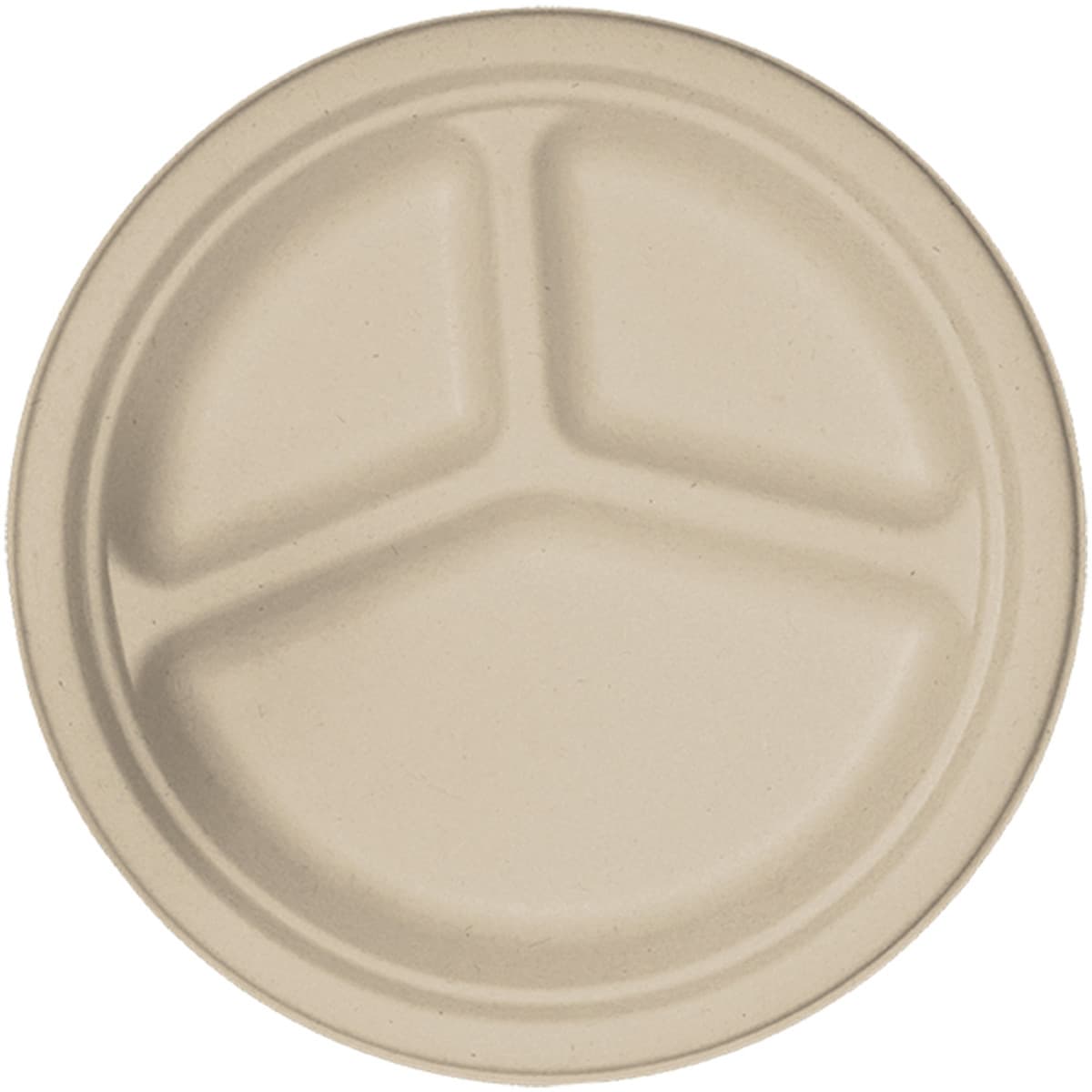 Plate 10 IN 3 Compartment Fiber 700/Case