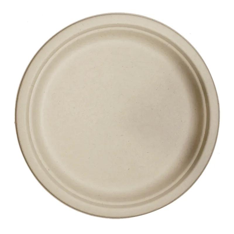 Plate 9 IN Bamboo Unbleached Plant Fiber 1000/Case