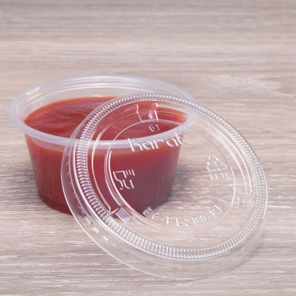 Lid PET Clear For 1.5-2 OZ & 1 OZ Squat Portion Cup 2500/Case