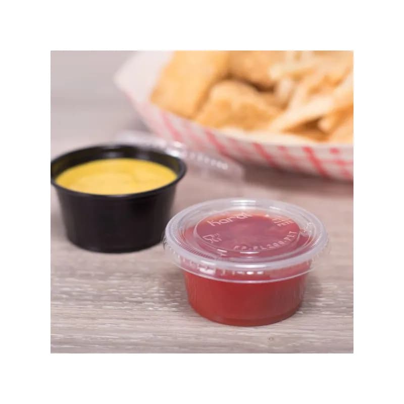 Lid PET Clear For 1.5-2 OZ & 1 OZ Squat Portion Cup 2500/Case