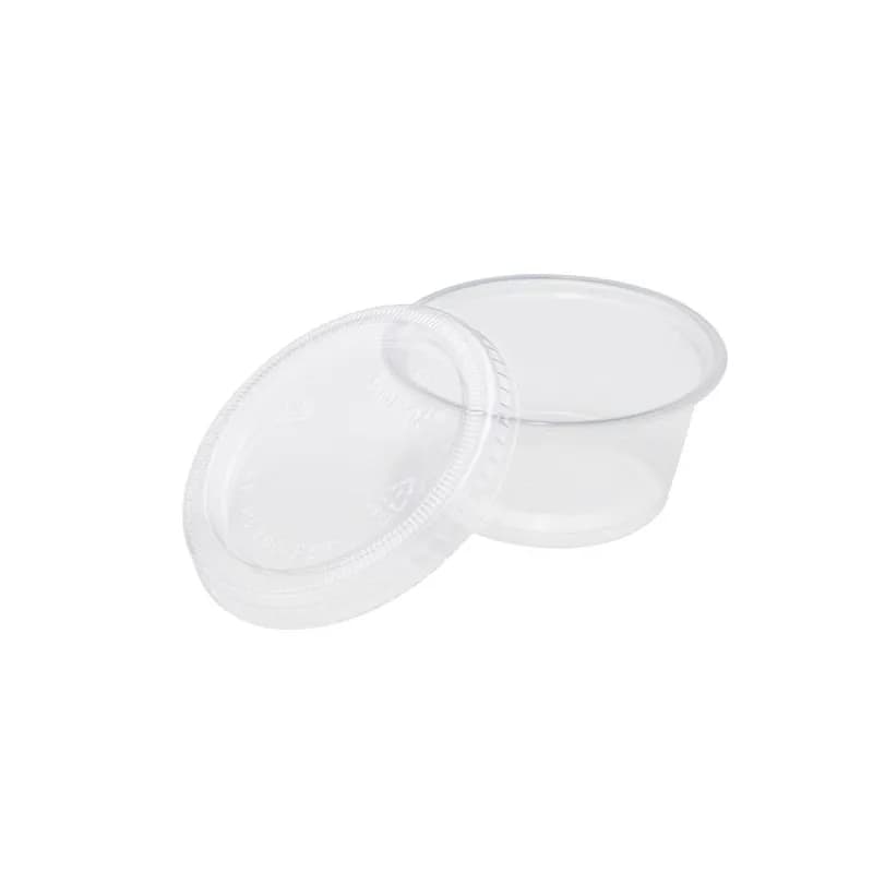 Lid PET Clear For 1.5-2 OZ & 1 OZ Squat Portion Cup 2500/Case