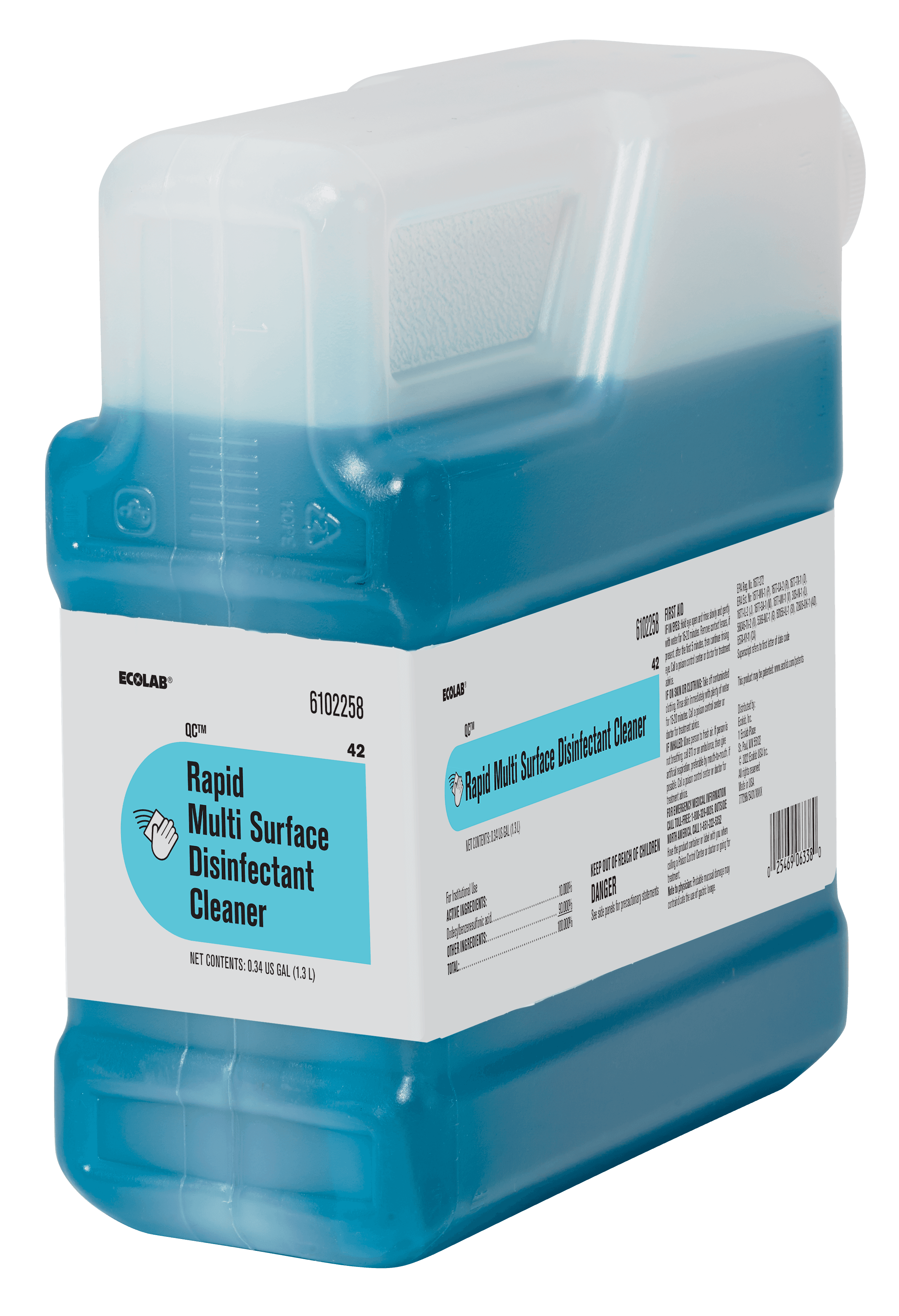 Rapid Disinfectant Cleaner 1.3 L Multi Surface 2/Case