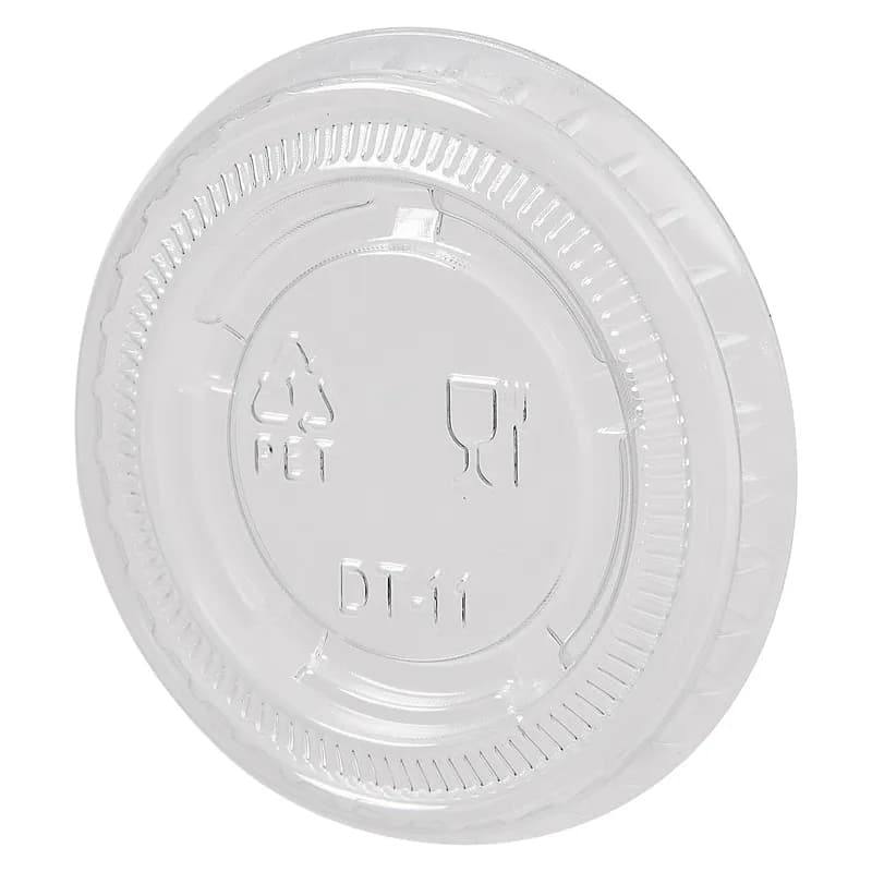 Victoria Bay Lid Flat PET Clear Round For 1 OZ Souffle & Portion Cup 50 Count/Pack 50 Packs/Case 2500 Count/Case