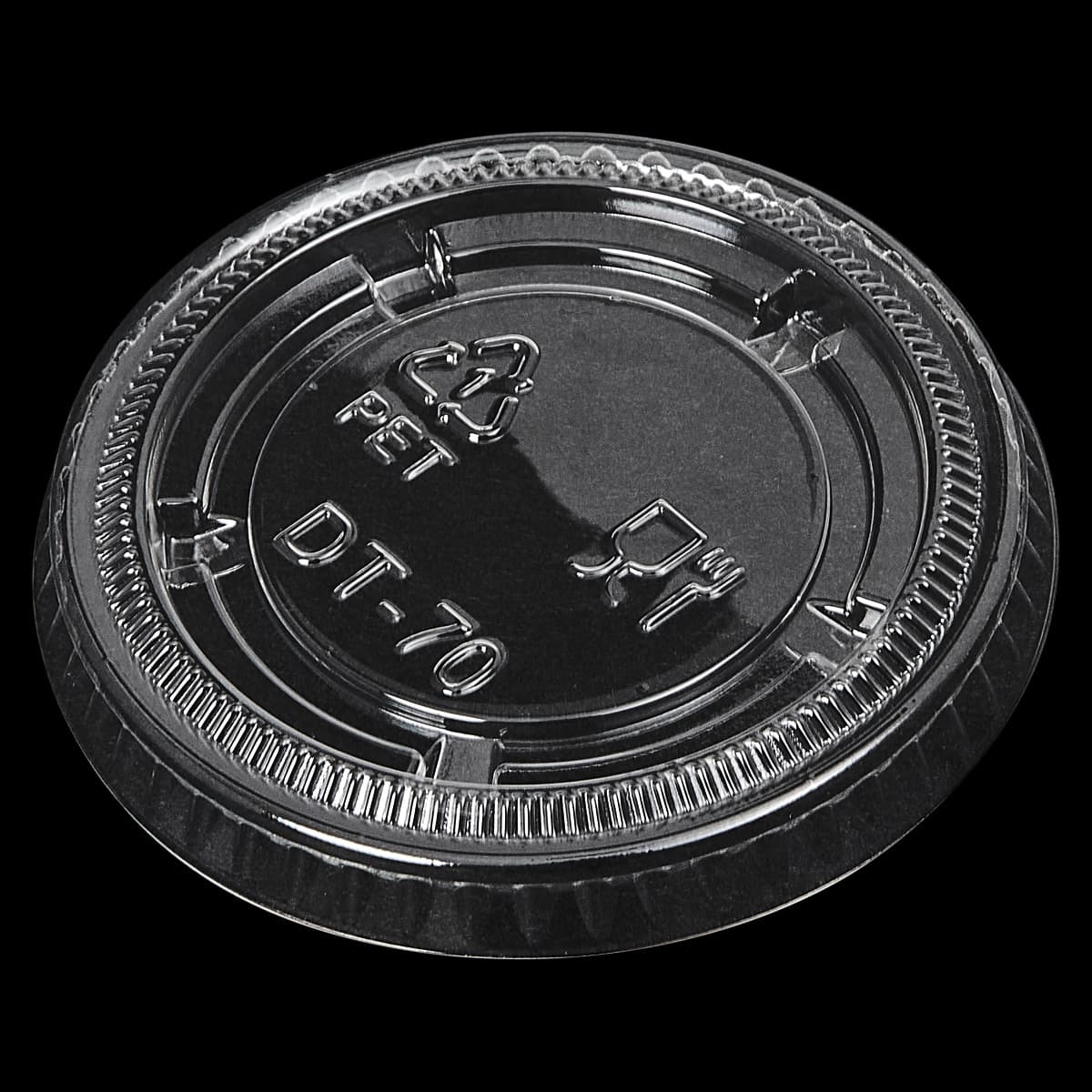 Victoria Bay Lid Flat PET Clear Round For 1.5-2 OZ Souffle & Portion Cup 50 Count/Pack 50 Packs/Case 2500 Count/Case